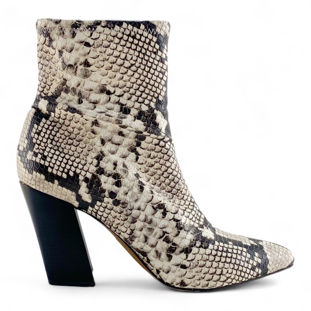 Vince Camuto Setillen Black/White Stretch Snake Boots, 9M - Picture 5 of 8